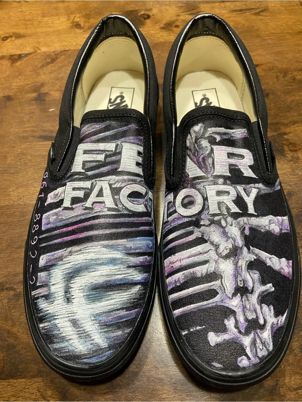 Custom Fear Factory Ltd Ed Van’s Slip Ons